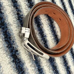 Tod's Silver and Brown Men's Belt